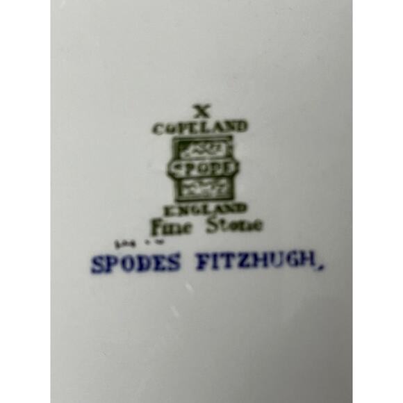 Vintage Copeland Spode Fitzhugh Blue 10" Salad Serving Bowl Fine Stone England - Picture 1 of 3